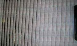2 sets of vertical blinds, Mauve/Gray Muted Tone, 1@ 9.5ft. wide X 70" long and 1@ 12ft. wide X 7' long
Used, in like new condition, pick up only.