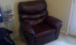 I have a very nice leather recliner for sale. I paid 600 for this chair 2 years ago but now am moving and need the money.
Please contact Britt at 979 530-3760 for more info.
Thanks