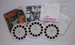 View-Master Batman in ?The Purr-fect Crime?
1966, Packet No. B 492
contains: outer envelope (EX), story booklet, 3 reels with sleeve, advertising brochure
$12.00