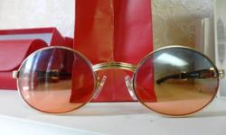 Vintage 53' Old Skool Cartier Natural Horn Sunglasses+Free lens
They speak for themselves this is a very good and rare deal 100% Authentic Quality frame 100% Authentic horn arms.
You can get 2 pairs of lens one custom Detroit Tiger Hat! Color and a pair