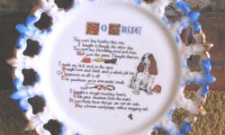 VINTAGE ?SO TRUE? PLATE
Pre-Owned
It has such a cute poem on the plate, here is a little of it: You can?t buy loyalty they say, I bought it though, the other day, You can?t buy friendship, tried and true, well just the same I bought that too.
The openings