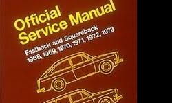This is a NEW, Official Service Manual for the Volkswagen Fastback and Squareback Type 3 from 1968-1973. It is produced by Volkswagen of America. It is 8 1/2 by 11 in. with 424 pages including 764 illustrations and 9 pages of colored electrical wiring