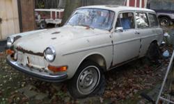 Helping my dad to sell his 1971 VW Type 3 Squareback with auto transmission. It has 45,117 original miles. Car will need plenty of work (sat for just over 30 years), and is not driveable in its present condition. Has rust in rocker panels and on bottom of