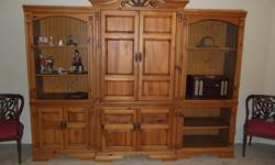 This beautiful all wood Wall Unit&nbsp; comes in 3 pieces.&nbsp; Manufacturer- Broyhill.&nbsp; A must to see