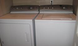 GE Profile Washer/Dryer:&nbsp;
GE Profile Washer/3.5 Cu. Ft. King Size Capacity Stainless Steel Basket
GE Profile Electric Dryer/7.0 Cu. Ft. Super Capacity with Stainless Steel Drum
Washer has a leak. Otherwise, they are in good condition.