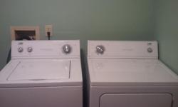 like new heavy duty super capacity washer and dryer set. only two years old. $260.00 OBO --. ASK FOR DARRIN