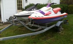 Double waverunners on trailer.&nbsp; Both are Yamaha 1991 and 1994 on trailer that is 1994.&nbsp; All are running and in good shape
&nbsp;