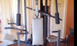 Great home gym - triple station, multiple weight functions. &nbsp;Always used indoors by one person. &nbsp;Email me at mailme12321@yahoo.com. &nbsp;Cash only - in person.