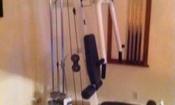 Body Gear Universal Workout G10- Full Body workout machine, 21 exercises, includes literature, like new condition. Great for backyard patio or indoors. Moving out of state, can't take it with us.
