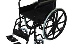 Standard 18" Wheelchair (105562)
Frame Color: Black
Seat Width: 16.1"
Seat Depth: 12"
Space Between Armrest: 17.5"
Wheelchair Width: 23.6"
Wheelchair Height: 35"
Wheelchair length: 41"
Handle to Floor Height: 35"
Seat to Floor Height: 18"
Wheelchair