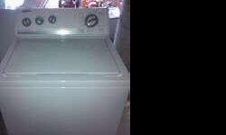 Top Loader Washer, 12 automatic was cycles, 4 temp selections and quick wash cycle. very nice like new.
Electric Dryer, 7 automatic cycles, 5 temp selections, wrinkle shild and wide opening hamper door. very nice like new.
great price look them up.