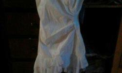 White prom-pageant-wedding dress; never been worn; $50&nbsp; call or text -- or leave message --