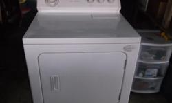 White refurbished Whirlpool Dryer comes with 3 prong electric cord, newly painted and replaced the rollers. If interested please call --.