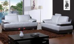 WAREHOUSE SALE! MUST BE SOLD! LOWERED PRICES!
LOCAL PICK UP OR DELIVERY
CALL 323 782 0805
White with Brown Base Leather Sofa Set
Features:
White with Brown Base Leather Sofa Set
Made from highest quality bonded leather
Can be ordered in top grain leather