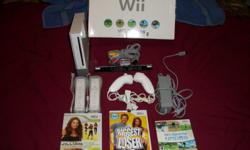 wiisports with 2 remote 2 nunchuk and biggest loser game jillian fitness 2009