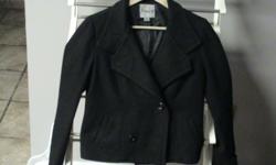 I have a very nice and soft, size "S/P" (small/petite?), black wool women's coat by "Forever 21" in good shape that I'm letting go for a little of nothing! Though it's missing 2 buttons, it is easily repairable, still very warm, stylish and economically