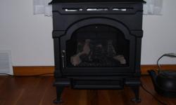 This propane run Dutchwest stove is a quaint stove that can heat up a room in no time. It is a non-vented stove so there is an odor upon lighting at first. But it fades quickly. Dutchwest is quality!
With heating costs so high and having a home run by