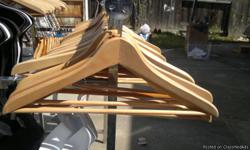 Real Wood Hangers paid over $4.00 each, selling for only $1.00each
Please call at 916-346-8490