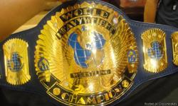This 12 pound Championship belt was designed by renown championship belt designer Dave Millican.
Dave designed this specific belt in 2007 as a 1980s-1990s style, 22k gold plated WWF eagle belt.
This belt is competition ready.
Join the Discovery Channel