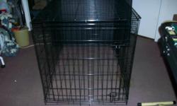 Xlarge metal dog crate i got it from petsmart has one door and tray for easy to clean.Folds up for you to put up easy for inside use.I am asking 70.00&nbsp;obo
