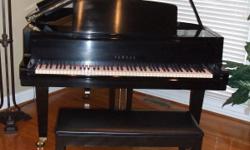 High Gloss Polished Ebony
Very Good condition
Serial #2273381
Made/Seasoned for US market - Yamaha specifically seasoned this piano for the US market. The tuning stability, finish, and overall musical integrity are enhanced over the long life expected of