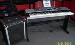 Real nice Yahama full 88 key&nbsp;keyboard with Peavey amp. Ideal for small church or club. Contains a large variety of musical sounds!&nbsp;
call Mike at --.&nbsp; Asking $500 for the combination.