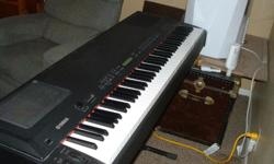 Used but in excellent condition. &nbsp;This would be an great piano for a church.&nbsp;
Includes:
88-key keyboard w/weighted keys
adjustable stand
footpedal
plastic dust cover
case with wheels
21-ft Monster High Performance Keyboard cable
Owner Manual
