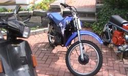 Yamaha RT100 Dirt Bike, Autolube Oil Injection system, 18 inch front and 16 inch rear wheels, five-speed manual transmission, new tires, forks & engine recently serviced, the most reliable two-stroke you'll ever ride, excellent dirt bike for young riders.