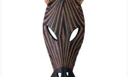 This unique zebra mask evokes the texture of carved wood in a distinctly tribal design.
Alabastrite. 5 1/4" x 2" x 14 1/4" high.
&nbsp;
All items are paid through PayPal for your protection.
These items are shipped directly from the warehouse to your