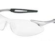 INERTIA SAFETY GLASSES*SILVER TEMPLES/CLEAR LENS*FREE EXPEDITED SHIPPING