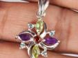 Sterling Silver Multi Color Pendent