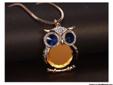 Trendy Owl Necklace Fashion Rhinestone Crystal